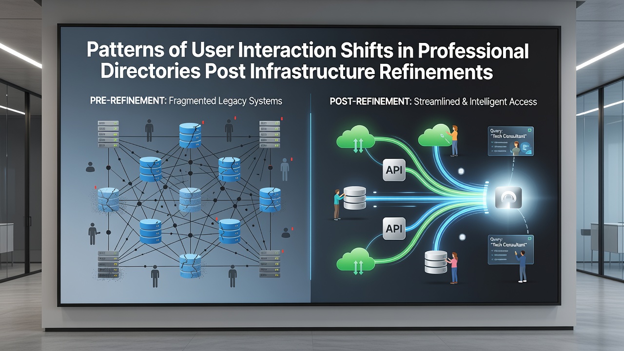 Graph illustrating session length increases in professional directories post-refinements during October 2026 reporting period
